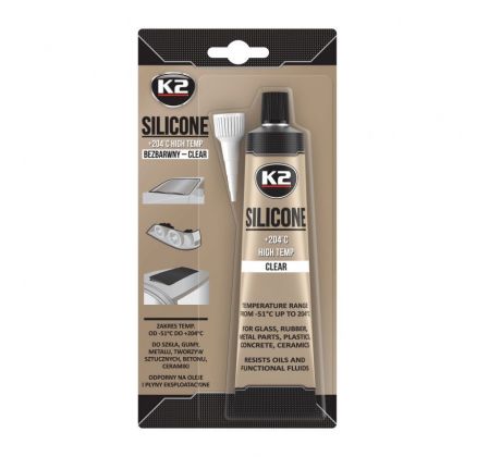 K2 SILIKON CLEAR 85g - nahrádza tesnenie