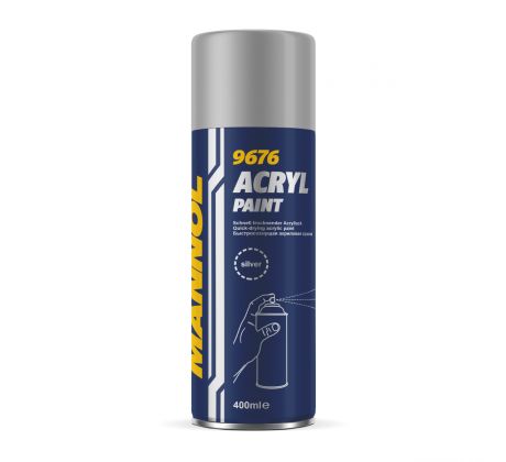 MANNOL 9676 ACRYL PAINT SILVER 400ml - akrylová farba - 400ml