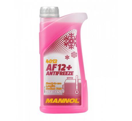 MANNOL 4012 AF12+ ANTIFREEZE 1L - Nemrznúca zmes - ČERVENÁ