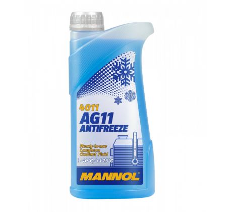 MANNOL 4011 AG11 ANTIFREEZE 1L - Nemrznúca zmes - MODRÁ